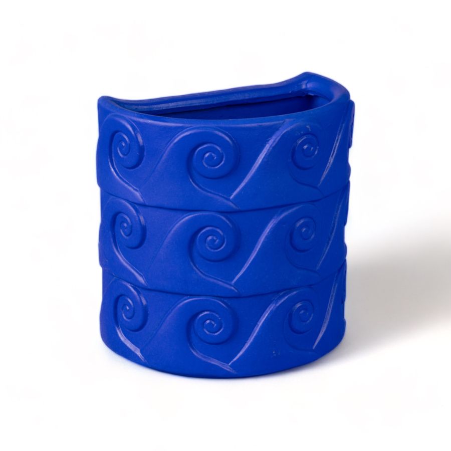 Seletti Terracotta Wall Vase Onde Blue Economico