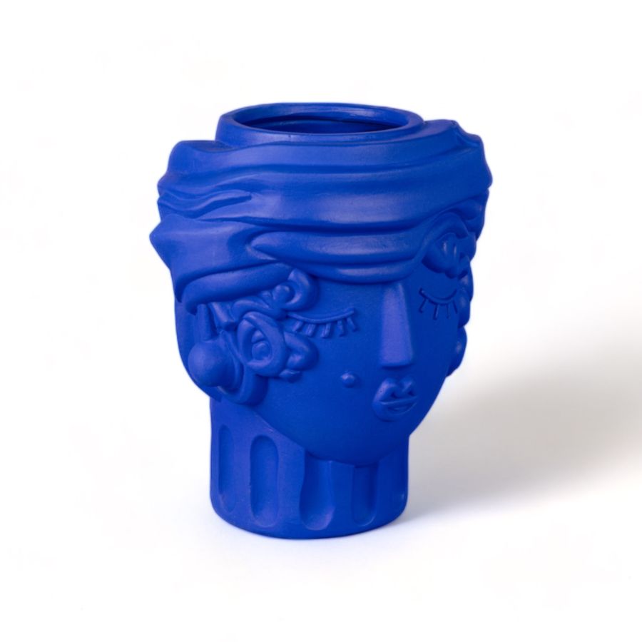 Seletti Terracotta Vase Women Blue In Vendita