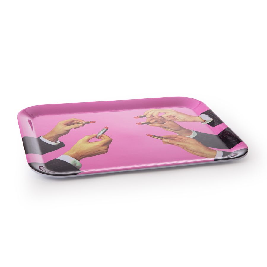 Seletti Lipstick Pink Tray Saldi Di Fabbrica