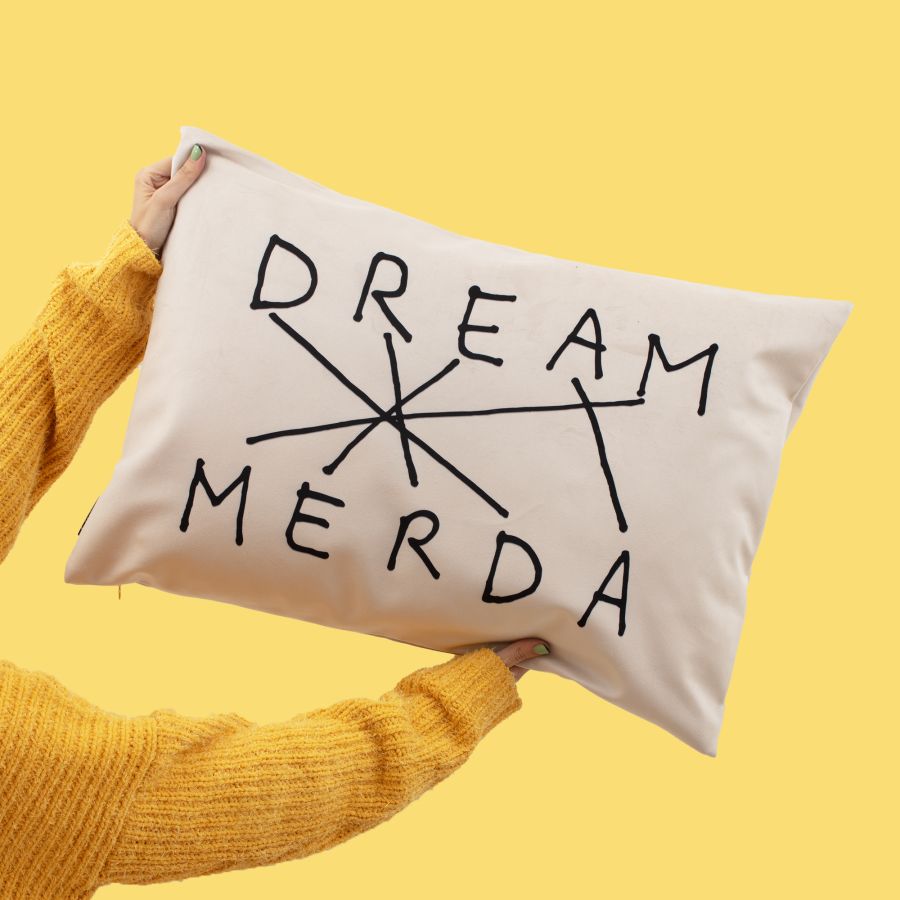 Seletti Cushion Dream-Merda Black Qualità