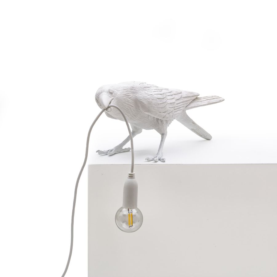 Seletti Bird Lamp White Playing OUTDOOR Offerta Anniversario