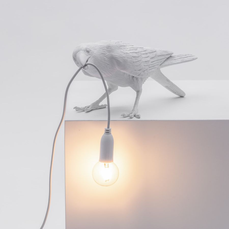 Seletti Bird Lamp White Playing OUTDOOR Offerta Anniversario