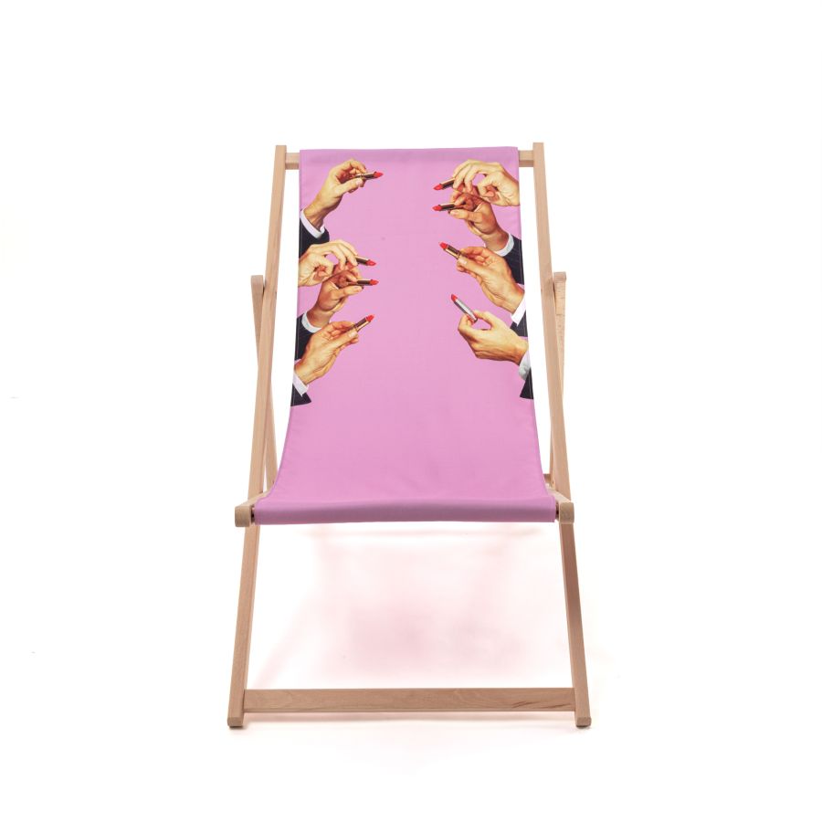 Seletti Deck Chair Lipstick Pink Promozione temporanea