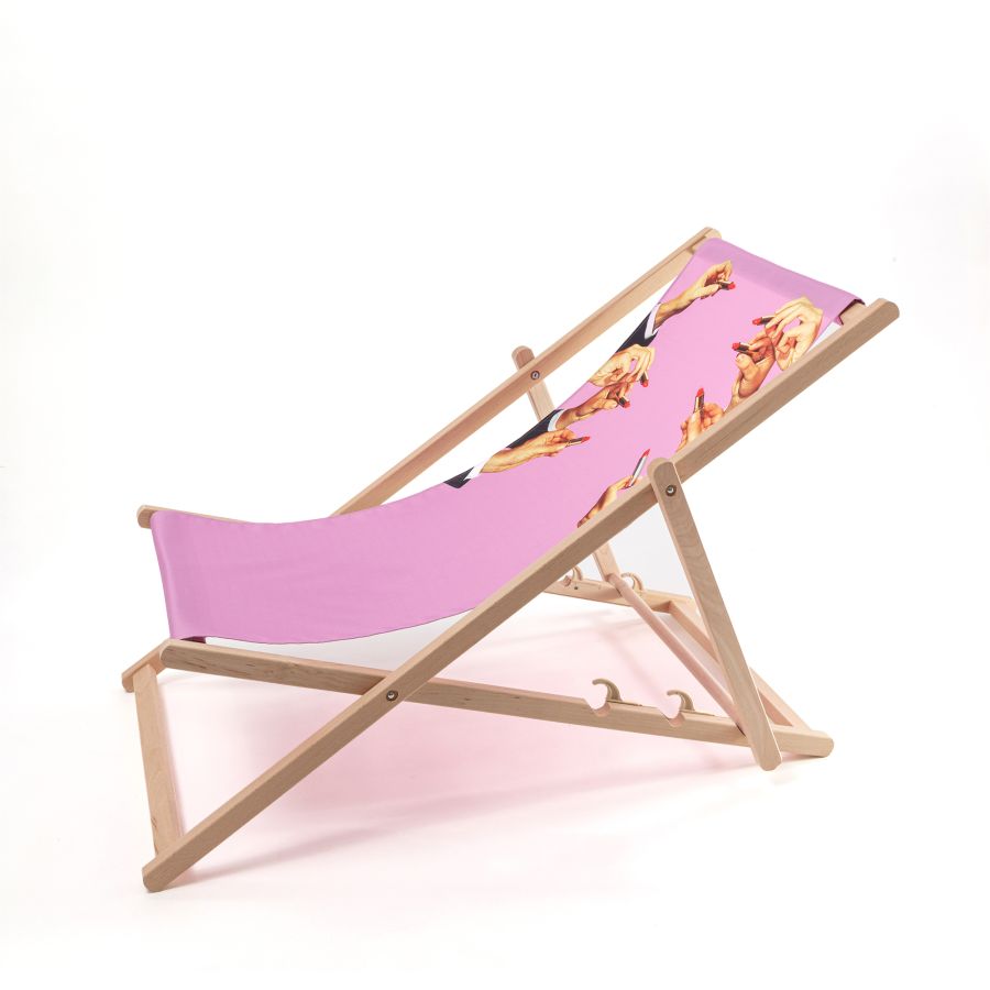 Seletti Deck Chair Lipstick Pink Promozione temporanea