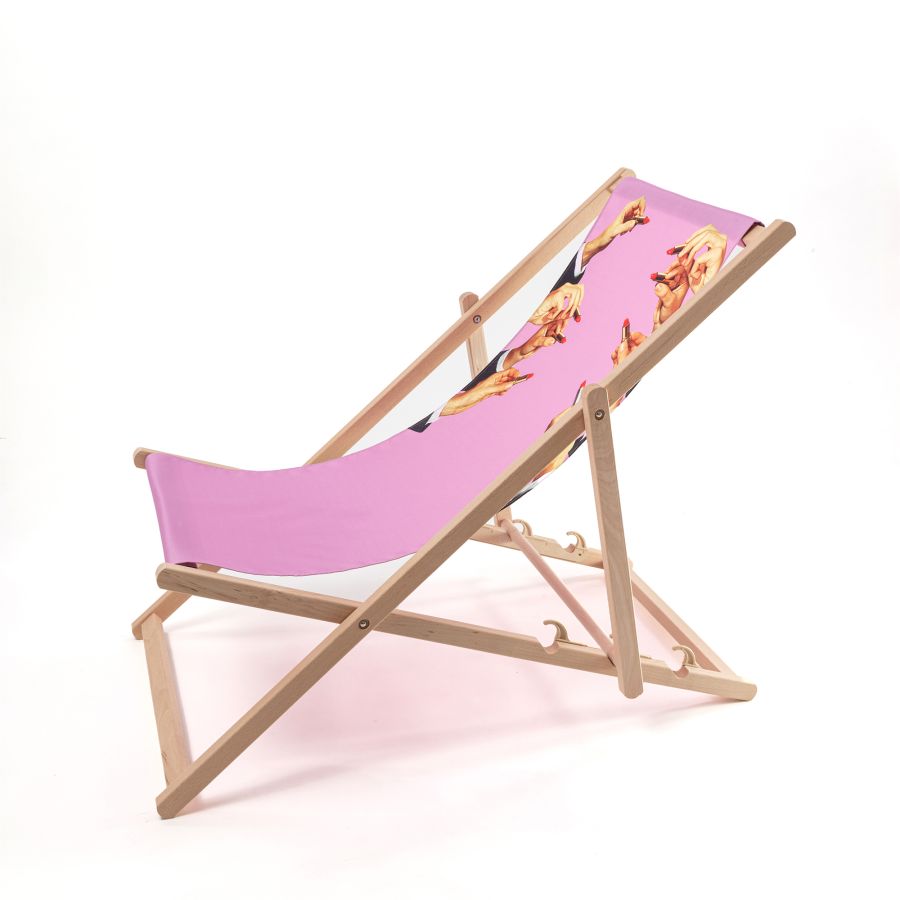 Seletti Deck Chair Lipstick Pink Promozione temporanea