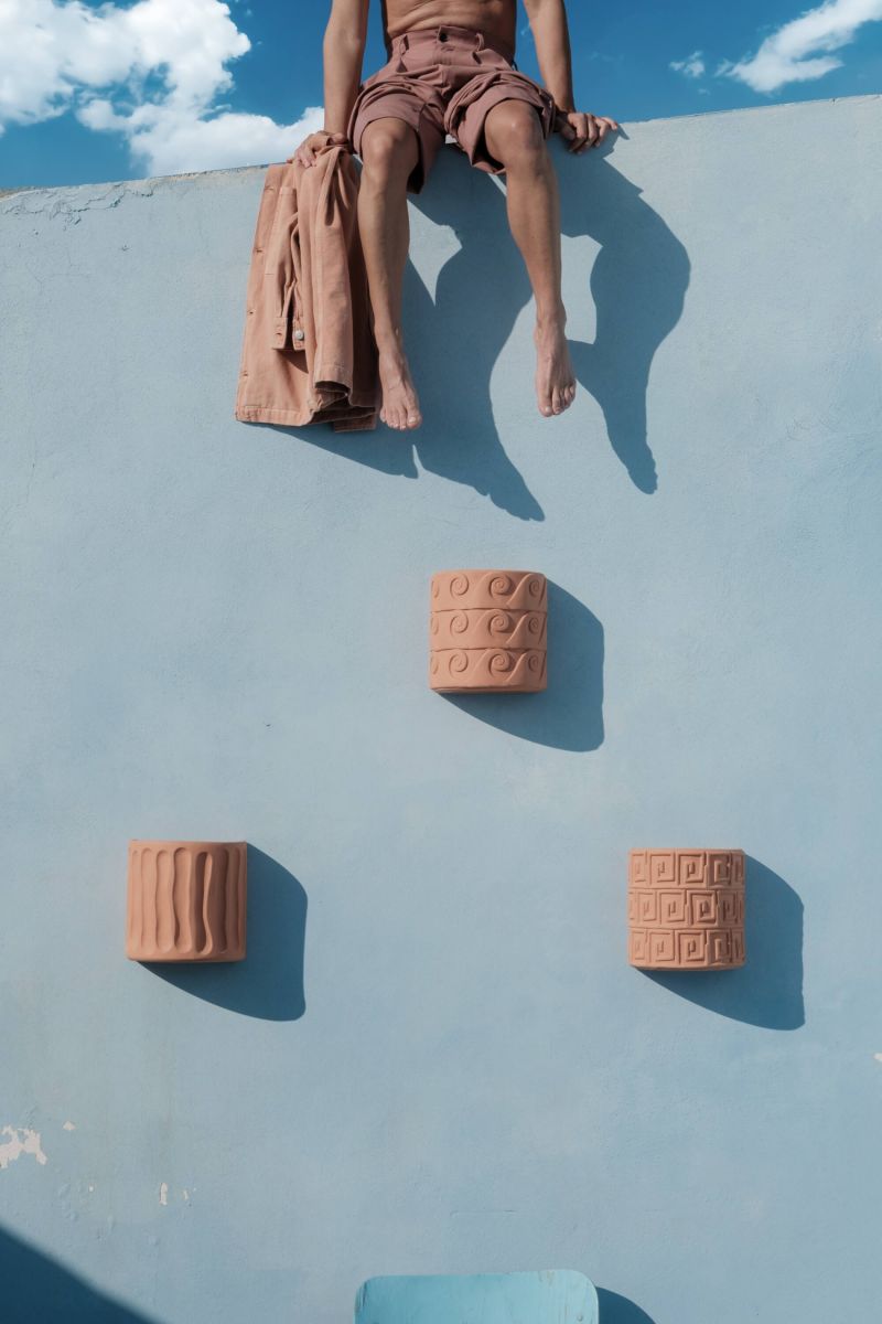 Seletti Terracotta Wall Vase Greche Prezzo Ridotto