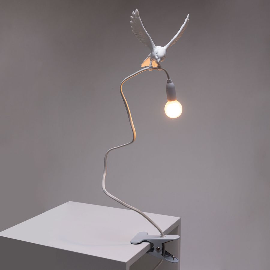 Seletti Sparrow Lamp with Clamp Vendita calda
