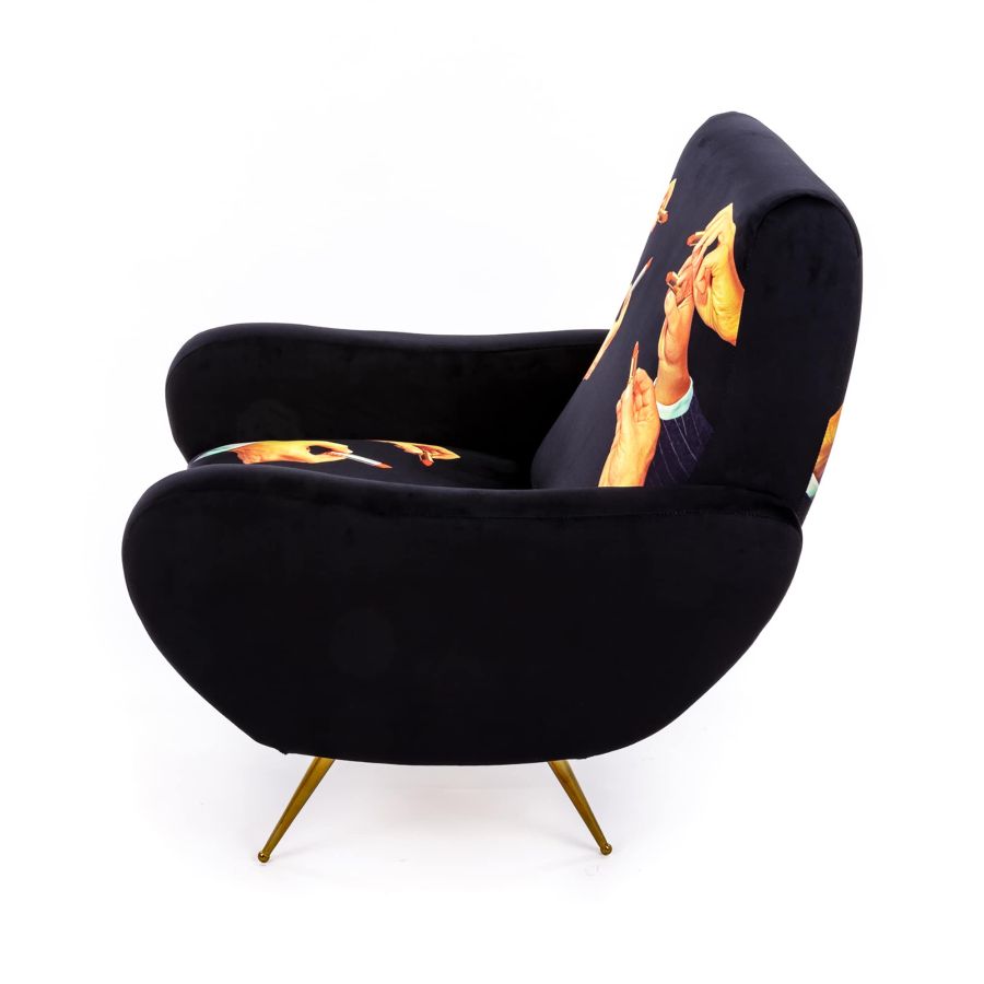Seletti Armchair Lipstick Black In vendita