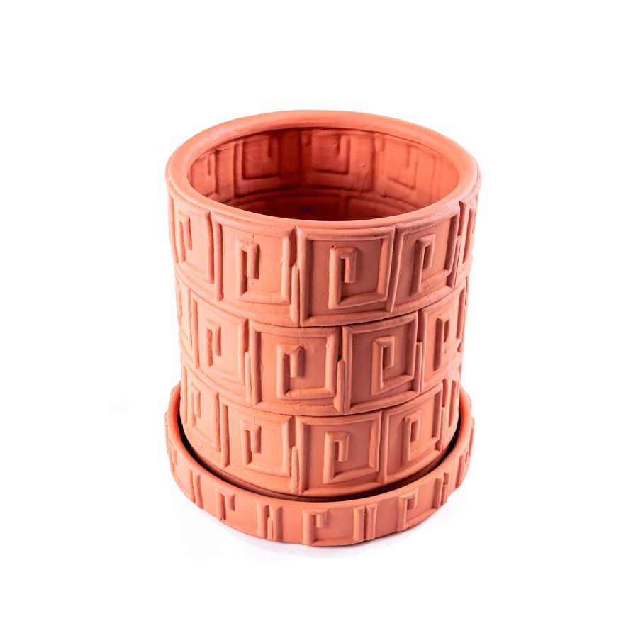 Seletti Terracotta vase Greca In Linea