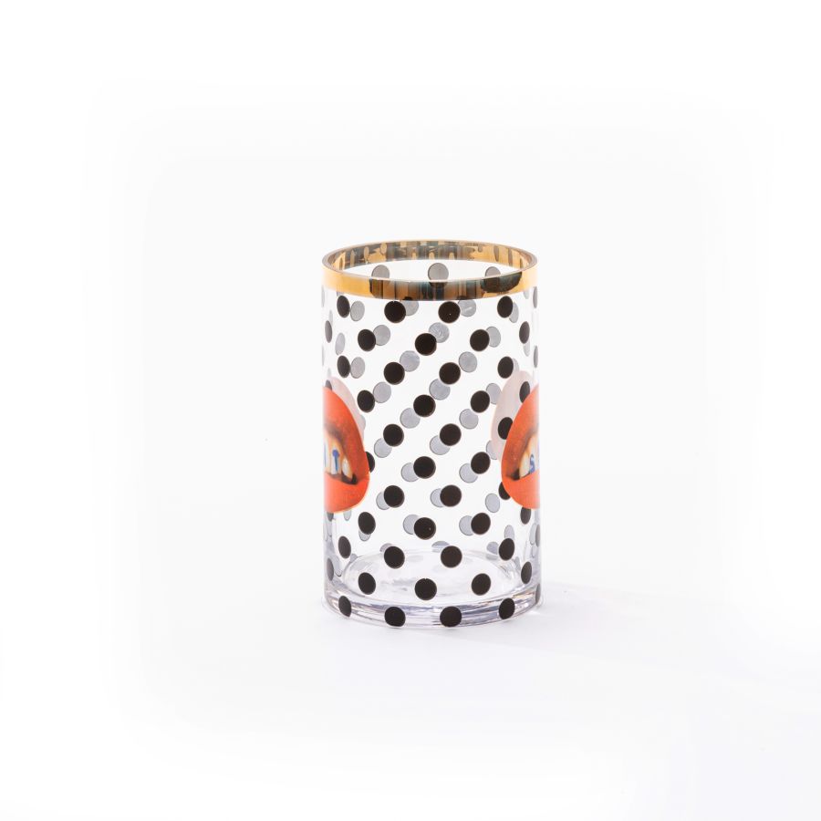Seletti Glass Vase Shit Pois Cylindrical small