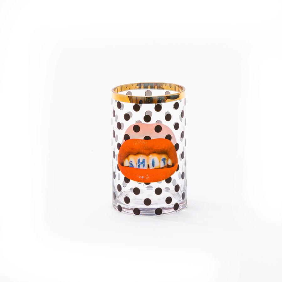 Seletti Glass Vase Shit Pois Cylindrical small Cyber Monday