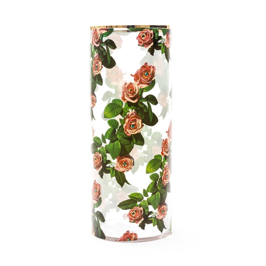 Seletti Glass Vase Roses Cylindrical large Offerta natalizia