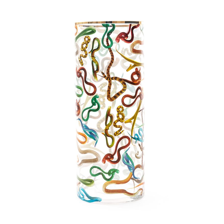 Seletti Glass Vase snakes Cylindrical large Offerta per la Festa della Mamma