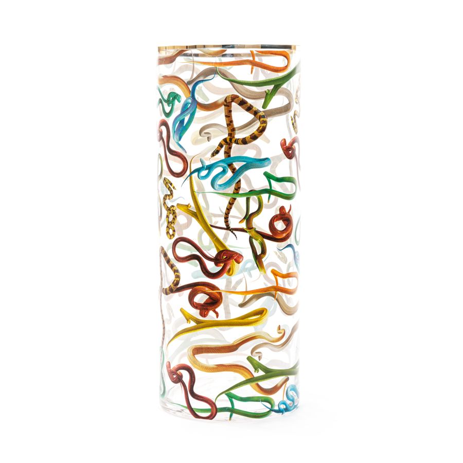 Seletti Glass Vase snakes Cylindrical large Offerta per la Festa della Mamma