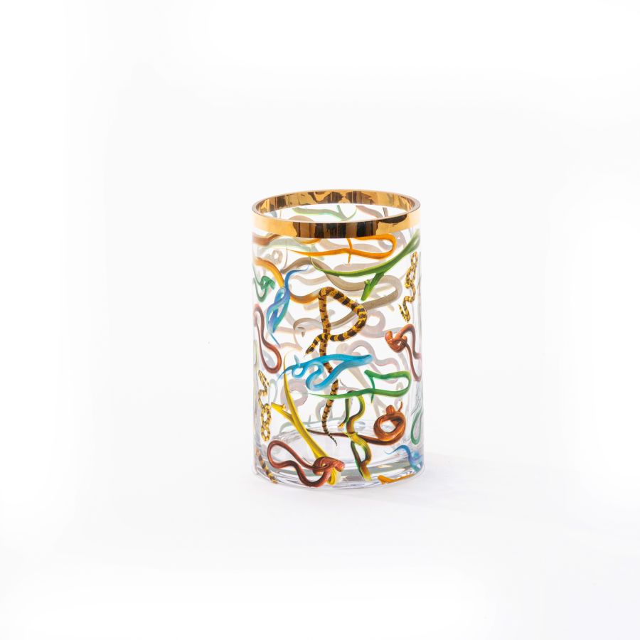 Seletti Glass Vase Snakes Cylindrical small Offerta migliore
