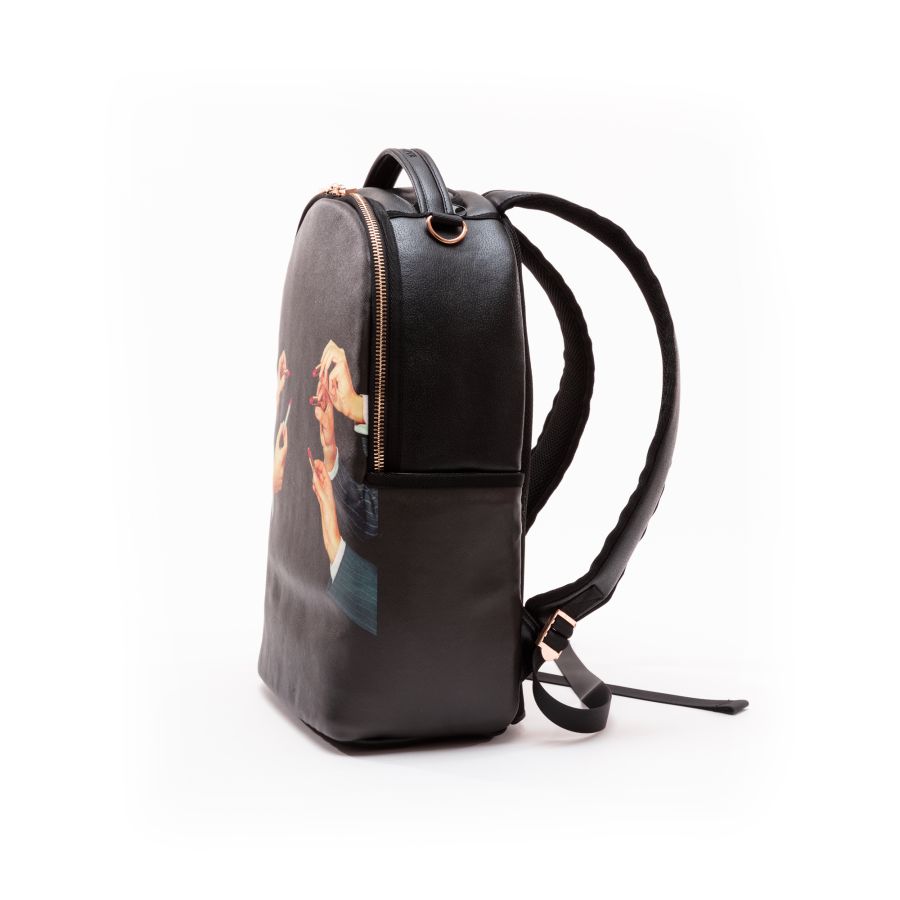 Seletti Travel Kit Rucksack Black Lipstick Grandi sconti