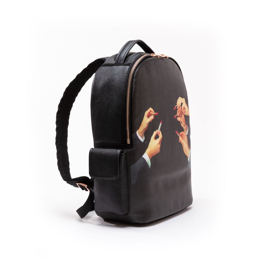 Seletti Travel Kit Rucksack Black Lipstick Grandi sconti
