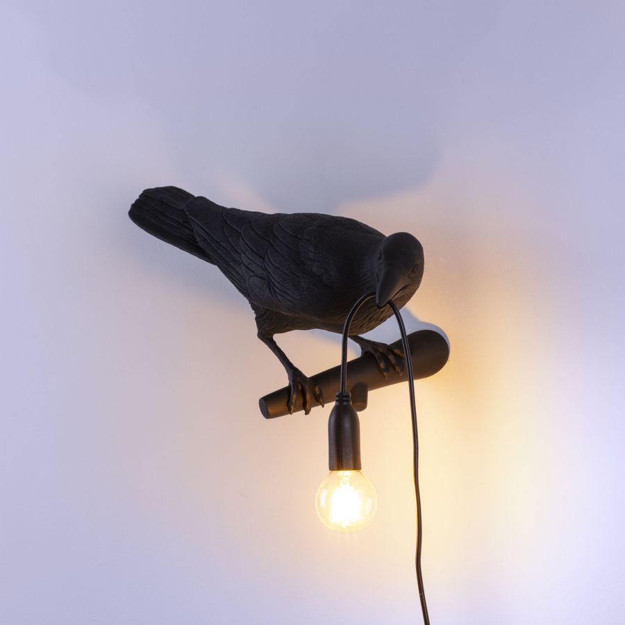 Seletti Bird Lamp Black Looking Right OUTDOOR Limitato a 3 giorni
