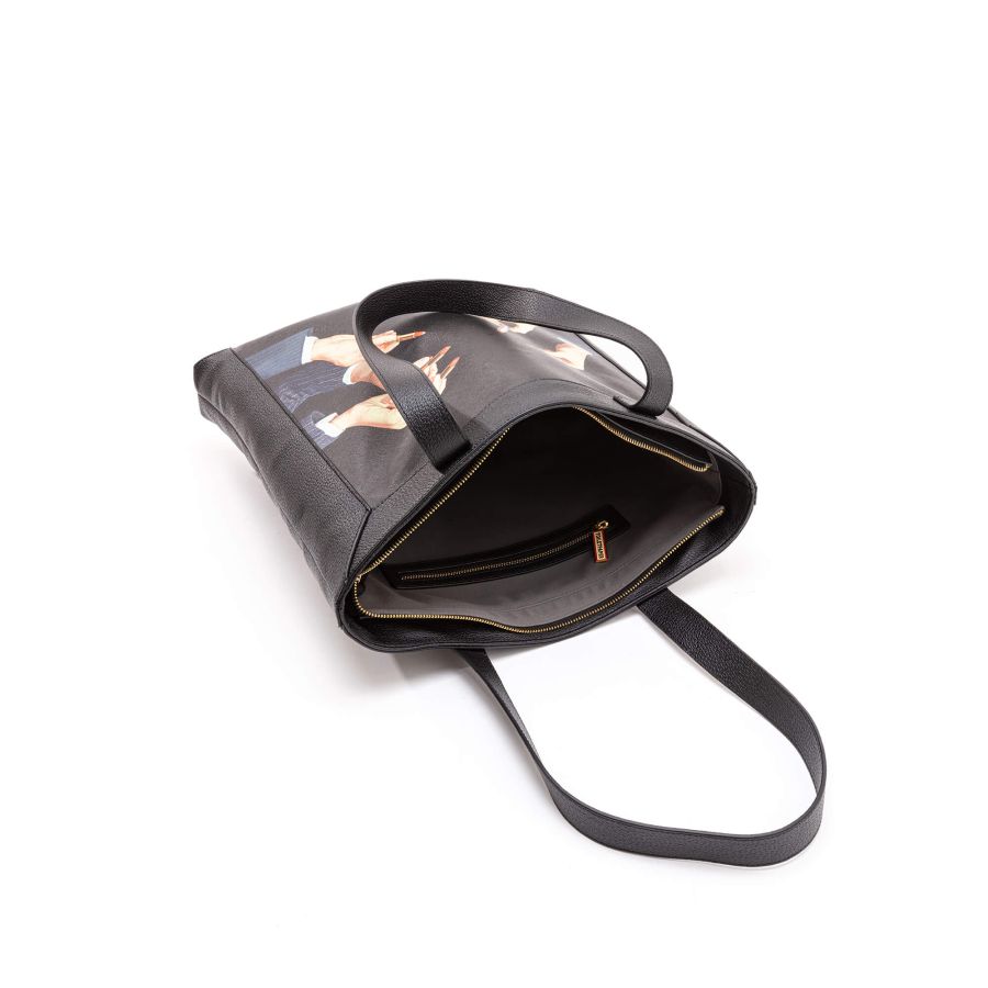 Seletti Travel Kit Tote Bag Black Lipstick Saldi