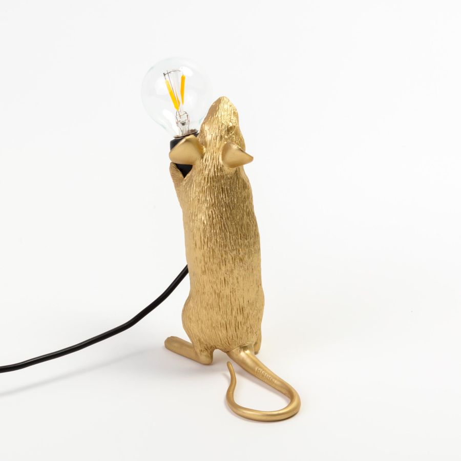 Seletti Mouse Lamp Step Gold Shopping online