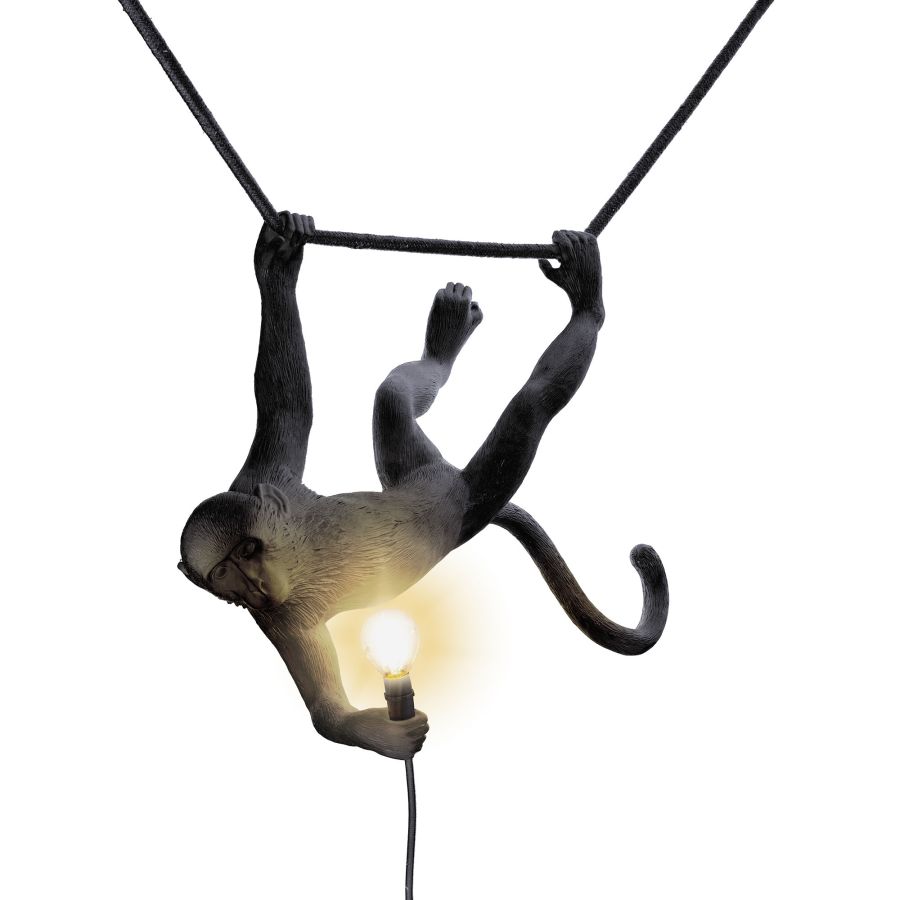 Seletti The Monkey Lamp Swing Black Offerta settimanale