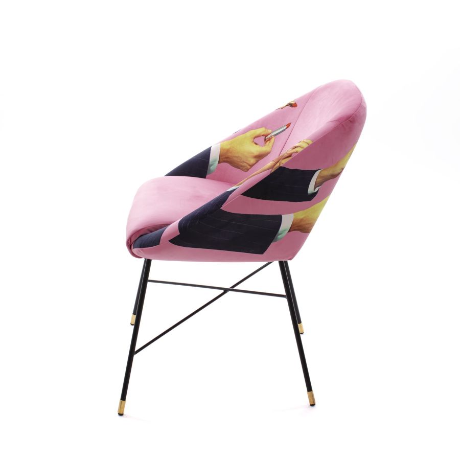 Seletti Padded Chair Lipsticks Pink Ritorno libero