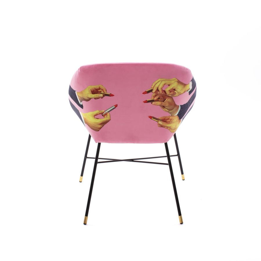 Seletti Padded Chair Lipsticks Pink Ritorno libero