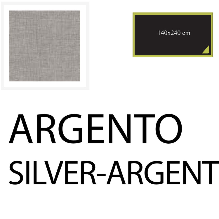 Serafino Zani Tovaglia 240x140 cm Argento Outlet