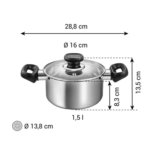 Tescoma CASSERUOLA CON COPERCHIO Limitato a 3 giorni