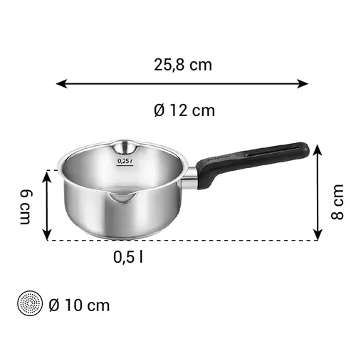 Tescoma CASSERUOLA 1 MANICO CON DOPPIO BECCUCCIO Duty-free