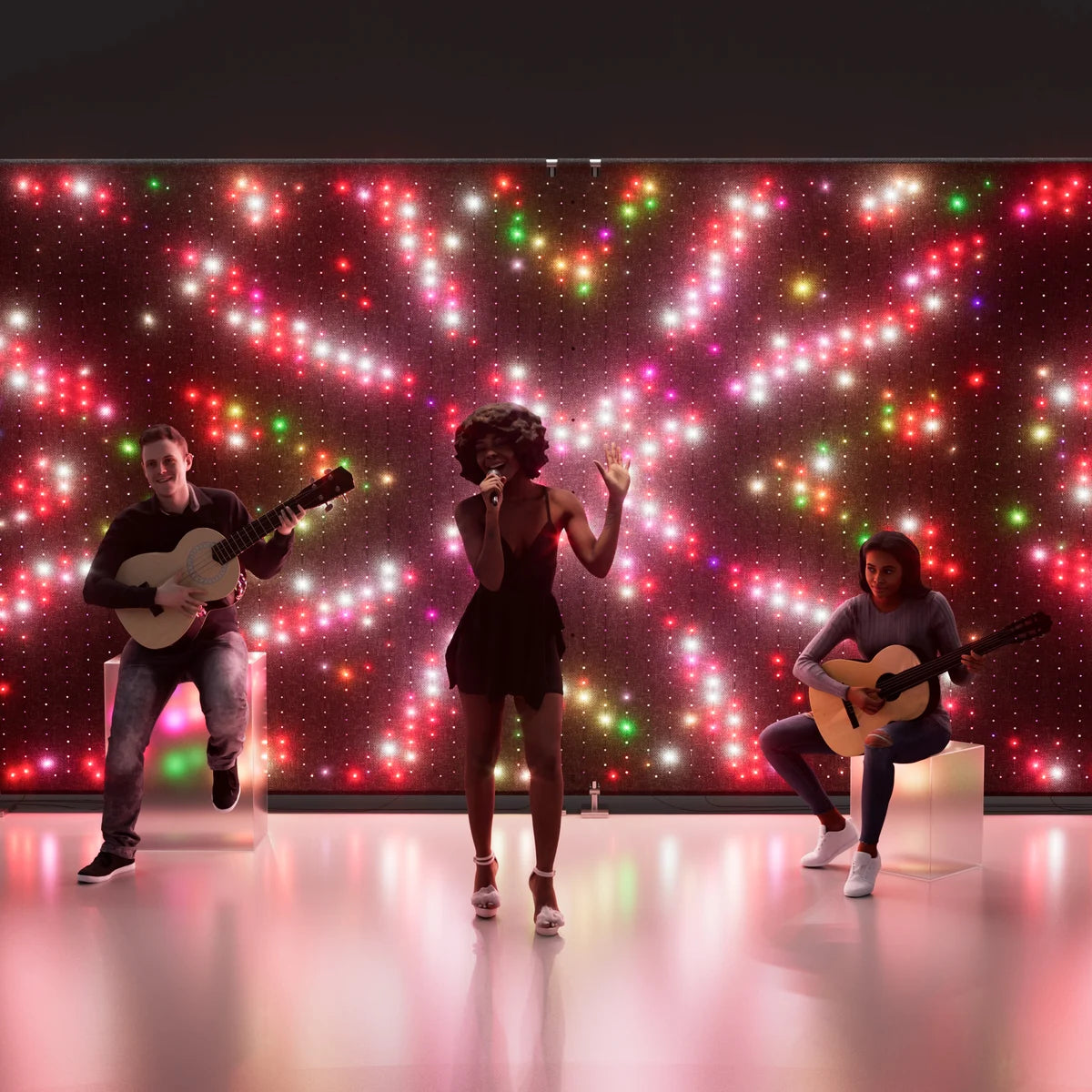 Twinkly Twinkly Lightwall: Audio-Reactive LED Lighting Display for Stages & Events Moda