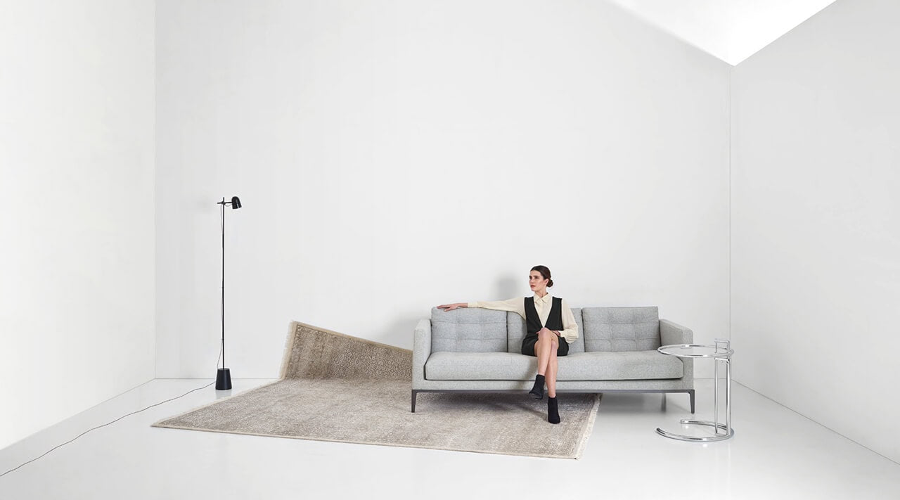 Amini Tappeto di Design Bellagio Alabaster white Negozi Online
